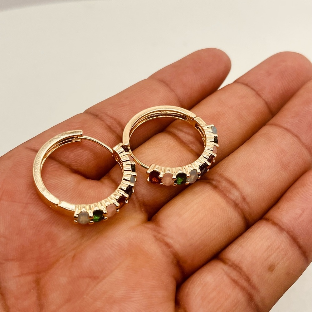 Gold filled earrings for women hoop design